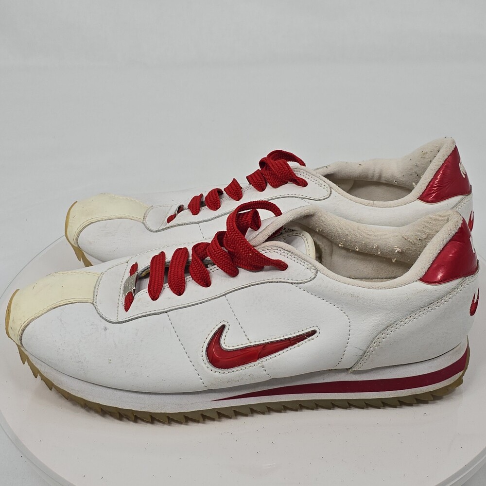 Vintage 2003 Nike Cortez '02 Jewel Swoosh White/Red Men 13 304905-162 Read